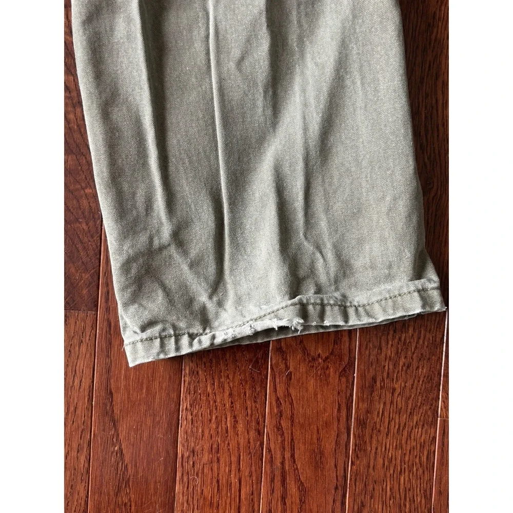Orvis Pants‎ Mens 32x30 Canvas Leather Trim Green